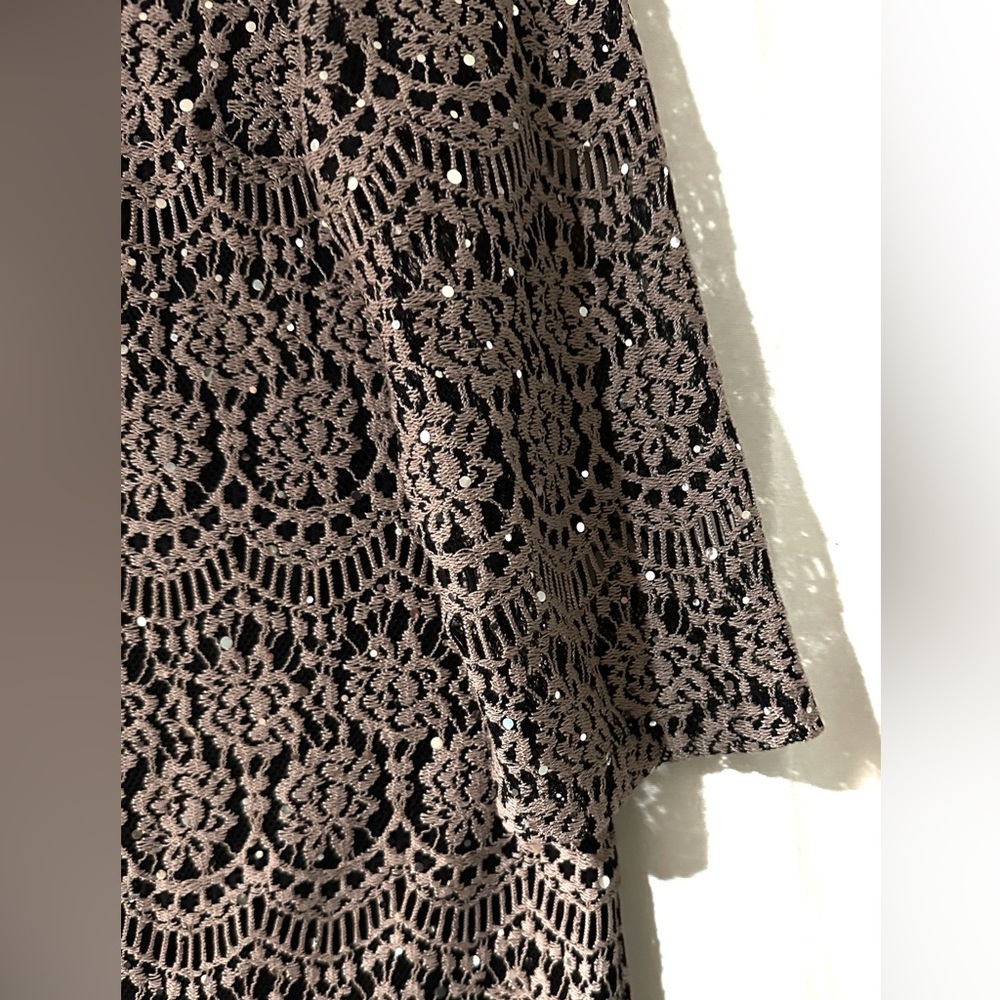Vintage-Inspired Jessica Howard Sequin Lace Cocktail Dress – Size 10 (Medium) - Picture 11 of 16